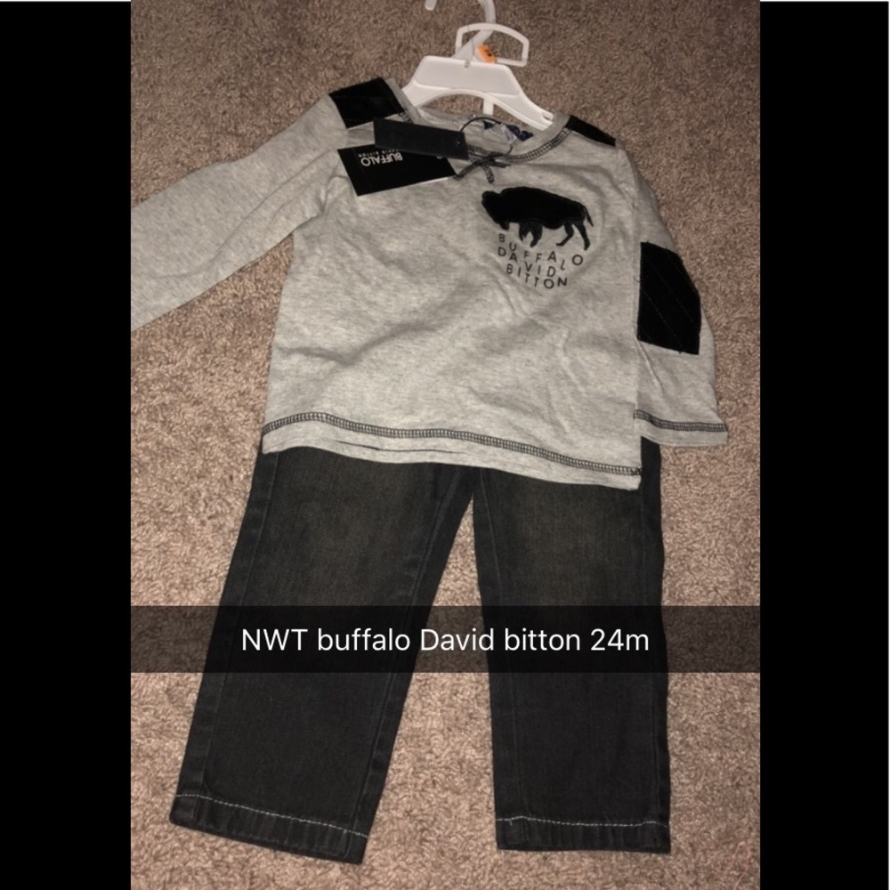 New David Britton buffalo shirt and jeans